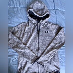 UNDER ARMOUR HOODIE grey zip size small